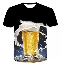 Camiseta Casual de grandes dimensões masculina e feminina, Top de manga curta, Gola redonda, Bebida, Refrigerante, Cola, Fanta Print, 3D, Engraçado, Moda - Wolf Magazine