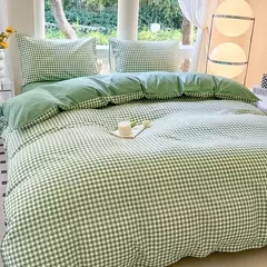 Preto branco pequenos verifica impresso conjunto de cama floral capa edredão fronha conjunto cama folha colcha único rainha rei tamanho - comprar online