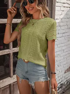 Camiseta feminina de algodão topos 2024 verão rua oco para fora simples cor sólida v camisa casual y2k t camisa branca blusa mujer moda na internet