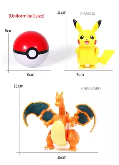 Pokemon Pokeball Figura, Pikachu, Charizard, Venusaur, Blastoise, Mewtwo, Gyarados, Solgaleo, Lunala, Eevee, Poke Ball, Presente Toy - Wolf Magazine