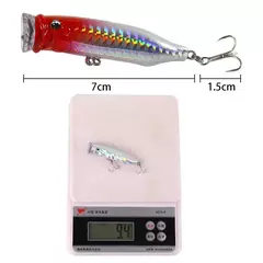 1 pçs iscas de pesca 7cm/9.4g popper isca 2024 novo topwater plástico artificial duro isca crankbait wobblers poleiro equipamento de pesca