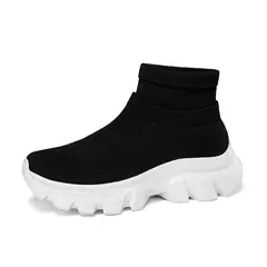 Sapatos de corrida ultraleves para homens e mulheres, tênis de meia respirável, tênis esporte top alto, sapatos de plataforma, moda, tamanho 45 - Wolf Magazine