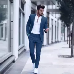 Ternos casuais masculinos de negócios para casamento, smoking masculino, terno de negócio justo, lapela de pico, Terno, traje masculino, 2 peças