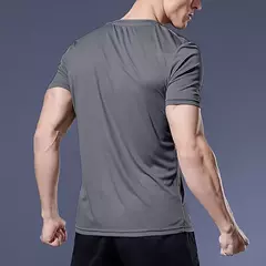 Manga Curta Masculina Esporte T-Shirt, Camiseta de Corrida Rápida, Camisa de Fitness Respirável, Top De Seda De Gelo, Camisas De Futebol De Ginásio, Roupas Masculinas - Wolf Magazine