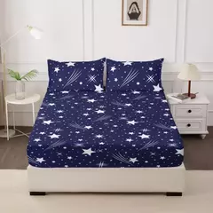 Capa de cama para quarto, 3 peças, conjunto de lençóis estampados (um lençol e duas fronhas) Una Sábana Y Dos Fundas De Almohada - loja online