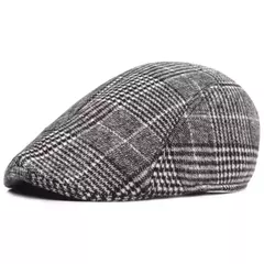 Imagem do Moda nova masculina casual newsboy chapéu primavera e outono retro boina chapéu selvagem casual chapéus unisex selvagem octogonal boné chapéu de inverno