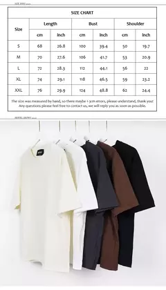 WAVLATII-Camisas de Verão Oversized para Homens e Mulheres, Camisetas Casuais Marrons, Streetwear Coreano, Unisex, Básico, Sólido, Jovem, Cool Tops - comprar online