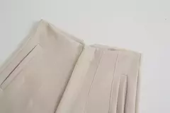 TRAF-Calças de escritório de cintura alta femininas, calças formais de escritório, calças lápis, pretas, rosa, brancas para senhoras, moda na internet