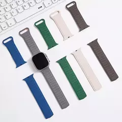 Imagem do Pulseira Magnética de Laço de Silicone para Relógio Apple, Banda, Ultra, 49mm, 45mm, 44mm, 40mm, 41mm, Pulseira para Série iWatch, Ultra 8, 7, 6, SE, 5, 4, 3