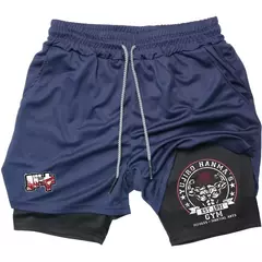 Masculino Anime 2 em 1 Calções Esportivos, Calções de Compressão Atlético Calças de Treino Fitness Running Sportwear, Desempenho Ginásio - Wolf Magazine