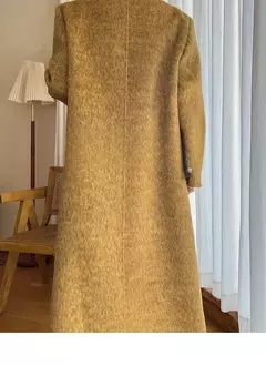 Casaco de alpaca de lã feminino, jaquetas de lã, trespassado duplo, gola de terno, solto, Casacos longos, senhora do escritório, outono, inverno, 2022