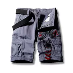 Imagem do Calça masculina solta de algodão cargo, shorts casuais para esportes ao ar livre, confortável, tamanho grande, níquel, verão