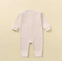 Primavera outono bebê recém-nascido macacão de algodão sólido macio infantil macacão com bolso menina menino manga longa bebe pijamas wodden botões