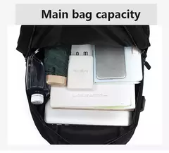 Mochila de carregamento USB impermeável para homens, sacos traseiros do escritório do negócio, mochila para laptop casual, mochilas escolares masculinas, 15,6";;VERDADEIRO;;"CINZA
