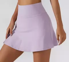 Conjunto de saia de ioga para mulheres, treino de ginástica, sutiã de ombro feminino de cintura alta, sutiã de tênis feminino