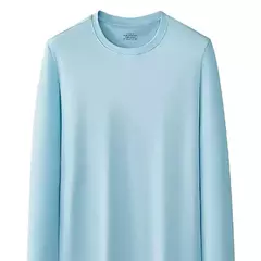 Camiseta de gola redonda masculina, naturalmente macia 94% modal, camiseta confortável, camiseta preta casual, ajuste regular, outono - Wolf Magazine