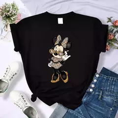 Camisetas estampadas Disney Mickey Femininas, Anos 90, Y2k, Minnie Mouse, Streetwear, Roupa Feminina, Camiseta Kawaii, Moda