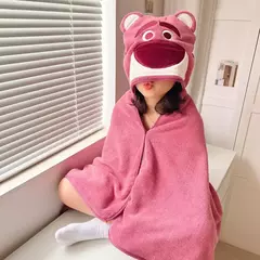 Imagem do Toalha de banho com capuz bonito para crianças Super macio, roupão absorvente Cobertor dos desenhos animados Quickdry, roupa de dormir para recém-nascido, bebê