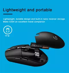Imagem do Logitech-g304 mouse gamer sem fio, sensor hero 12k, 12000dpi, 6 botões programáveis, compatível com pc e macos
