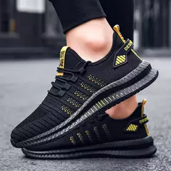 Imagem do Tamanho grande 47 tênis sapatos masculinos leve respirável correndo andando calçados masculinos rendas tênis adultos zapatillas de deporte
