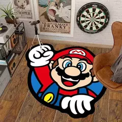 Tapete Super Mario Bros Mushroom Lounge, Anime Cartoon Tapete De Grande Área, Tapete Irregular Para Jogos, Decoração De Casa Do Quarto