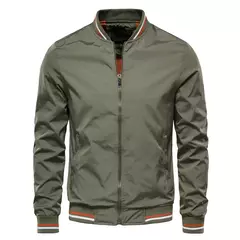 Jaqueta de beisebol casual masculina, jaqueta monocromática, roupa da moda, nova, outono