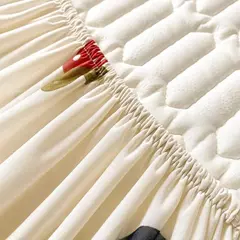 Esteira refrigerando natural do látex para a cama, sentimento fresco macio, folha cabida e fronha, tampa do colchão, esteiras do verão da categoria A