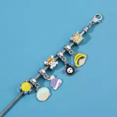 Imagem do Pulseiras de uma peça anime figura macaco d. Luffy pirata contas correntes diy encantos pulseira para mulheres jóias presentes de festa