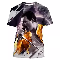 Homens e mulheres Queen Rock Band 3D Impresso Camisetas, Streetwear de grandes dimensões, camiseta de manga curta, Harajuku Tops, camisetas infantis, roupas da moda - loja online