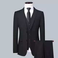 Terno masculino single breasted ajuste de negócio, vestido de noivo, moda casual, ajuste profissional, casamento, cavalheiro, 6XL, novo - loja online