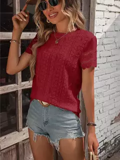 Camiseta feminina de algodão topos 2024 verão rua oco para fora simples cor sólida v camisa casual y2k t camisa branca blusa mujer moda - loja online