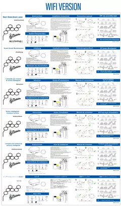 Imagem do Lâmpada de parede hexagonal inteligente rgb, luz noturna ambiente que muda de cor, formato dyi, ritmo musical, controle por aplicativo para sala de jogos, quarto