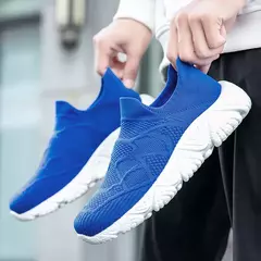 Sapato leve e confortável masculino, tênis preto, meias casuais, dirigindo, ma - Wolf Magazine
