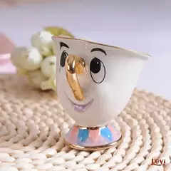 Disney-Bule bonito dos desenhos animados, Beleza e The Beast Coffee Pots Caneca, Mrs Potts, Chip Cup, Tea Pots, One Tea Sets, MINISO, Novo - loja online