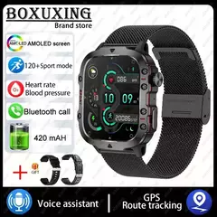 Xiaomi-relógio inteligente militar para homens, IP68, 5ATM, esportes ao ar livre, rastreador de fitness, monitor de saúde, 1,96 ", chamada BT, novo, 2021