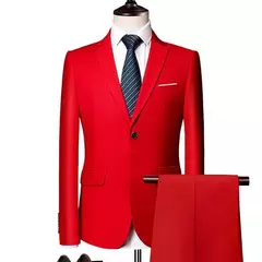 (Jaqueta + Calças) Últimas Homens Terno Set Blazers Formais Slim Fit Negócios Smoking 2 Pcs Terno Do Noivo Vestido de Noiva Homem Terno S-6XL - comprar online