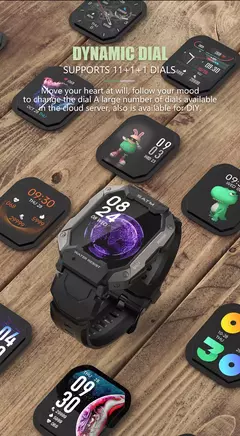 Original C20 Militar relógio inteligente para homens, camuflagem, exército, ao ar livre, IP68, 5ATM impermeável, esportes, freqüência cardíaca, sangue, oxigênio, smartwatch