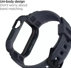 Imagem do Armadura robusta Pro projetada para Apple Watch Ultra 2 capa de borracha com pulseira série 9/8/SE2/7/6/SE/5/4 45 mm/44 mm 41 mm 40 mm
