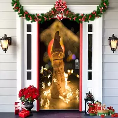 Pesadelo Antes Do Natal Decorações Ao Ar Livre Adereços, Tampa Da Porta, Santa, Xmas Elfos Contexto, Banner Party, Casa Porta Pendurar - Wolf Magazine
