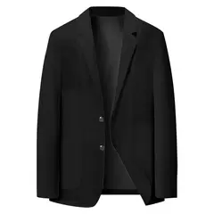 Imagem do Blazer ultrafino e leve para homens, jaqueta casual, terno elástico respirável, sólido, anti-rugas, tamanho grande, primavera, outono