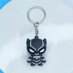 Imagem do Marvel dos desenhos animados chaveiro homem aranha homem de ferro morcego hulk thor anime vingadores chaveiro figura silicone chave do carro jóias brinquedos presente