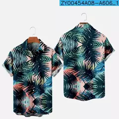 Moda masculina verão t-shirts havaiano impressão 3d aconchegante casual um botão camisas de manga curta praia camisas de grandes dimensões - comprar online