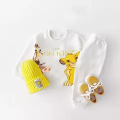 Mickey Mouse moletons estampados para bebês meninos, moletons e calças com gola O, roupas de treino cinza, moda casual, novo estilo - comprar online