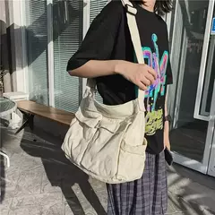 Mulheres Vintage Handbag Canvas Adolescente Ombro Tote Bags Messenger Bags Senhoras Casual Bolsa Crossbody Purse na internet