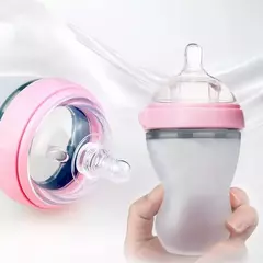 Silicone Baby Bottle, Design de Imitação do Leite Materno, Garrafa De Água Cheia, 0-4 Anos de Idade - Wolf Magazine