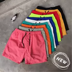 Calção esportivo masculino de seda no gelo, shorts de praia leves, respiráveis, cor doce, para surf, solto, tamanho extra grande, verão na internet