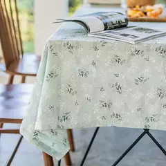 Toalha De Mesa De Mistura De Algodão Impresso Floral, Lavável Farmhouse Table Cover, Bege, Festa De Casamento, Sala De Estar, Decoração Do Chuveiro Do Bebê na internet