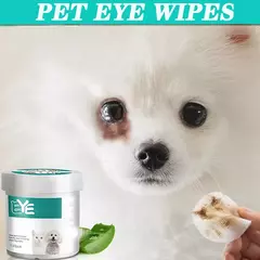 Imagem do Toalhetes para olhos de animais de estimação, cães e gatos, tearmark, toalhetes molhados, gatos e cães, produtos de limpeza universais sem irritação, 130 toalhetes enlatados