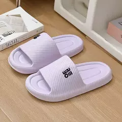 Imagem do Slides planos antiderrapantes para homens e mulheres, chinelos casuais femininos, chinelos internos para casa, sandálias femininas de verão, moda feminina, seabeach fino e fino