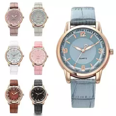 Relógio de quartzo de couro feminino, Vidro Polígono, Luxo, Mostrador, Criativo, Moda, Senhoras